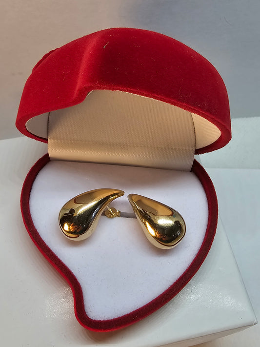 Aretes de Gota 14k Oro Italiano