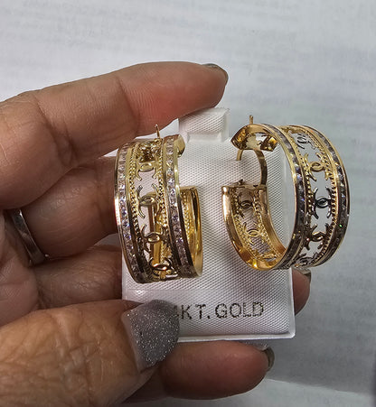 Argollas en 14k Oro Italiano
