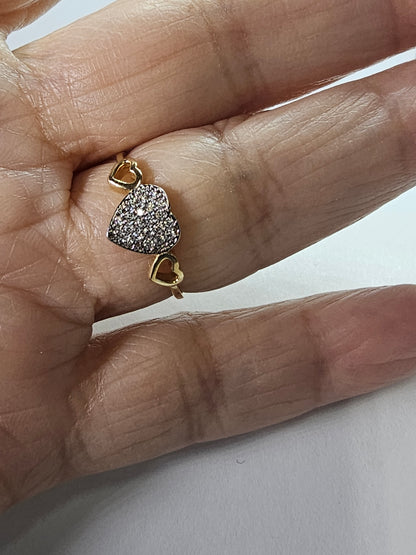 Anillo corazón 14k
