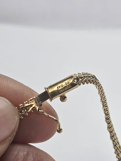 14k Solid Gold Religious Gold Bola Bracelet