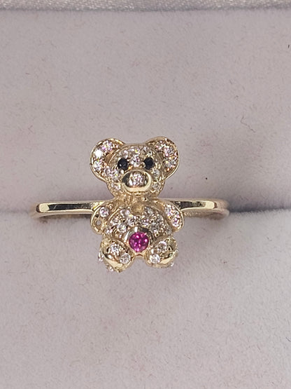 14k Gold Bear Ring #6.5 - Anillo De Osito 14k oro Solido #6.5