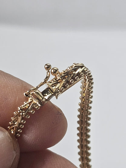 14k Solid Gold Religious Gold Bola Bracelet