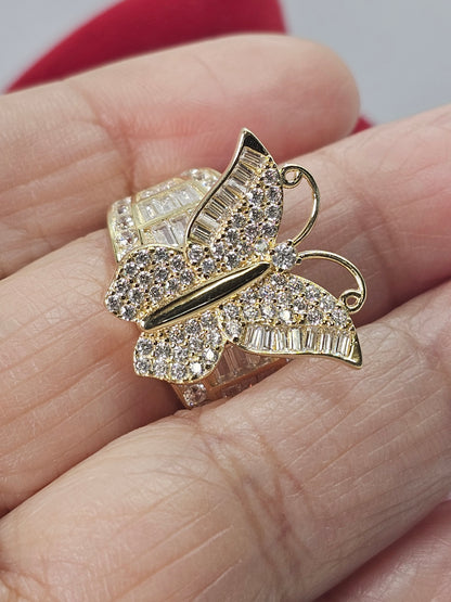 14K Gold Butterfly Princess Ring - Anillo Mariposa 14k Oro solido