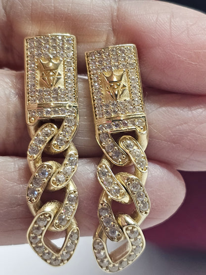 Aretes Colgantes 14k Oro