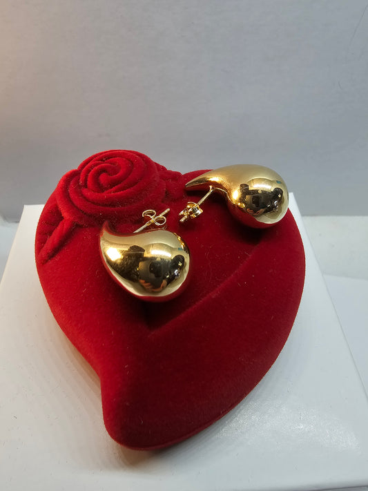 Aretes de Gota 14k Oro Italiano
