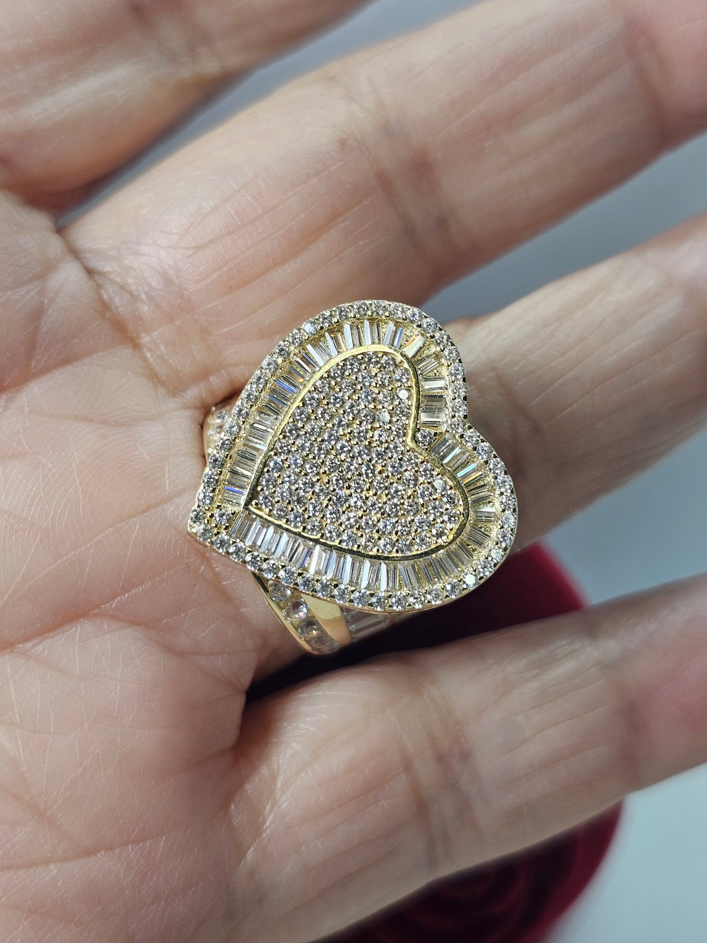 Anillo Corazón Princesa 14k
