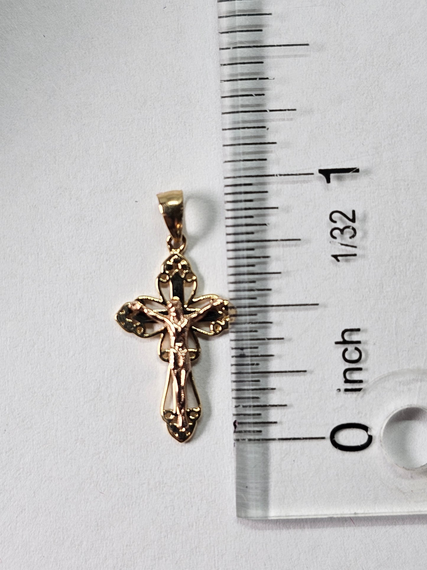 14K Gold Cross Pendant - Dige de Cruz 14k