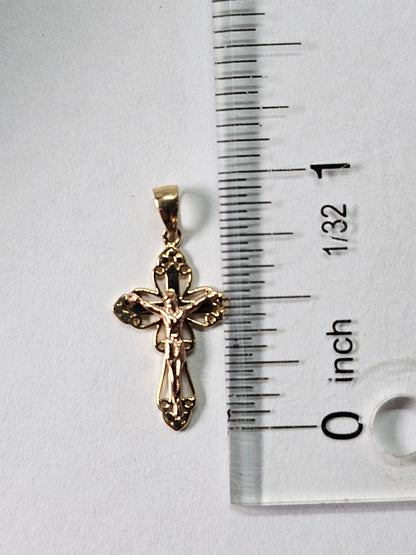 14K Gold Cross Pendant - Dige de Cruz 14k