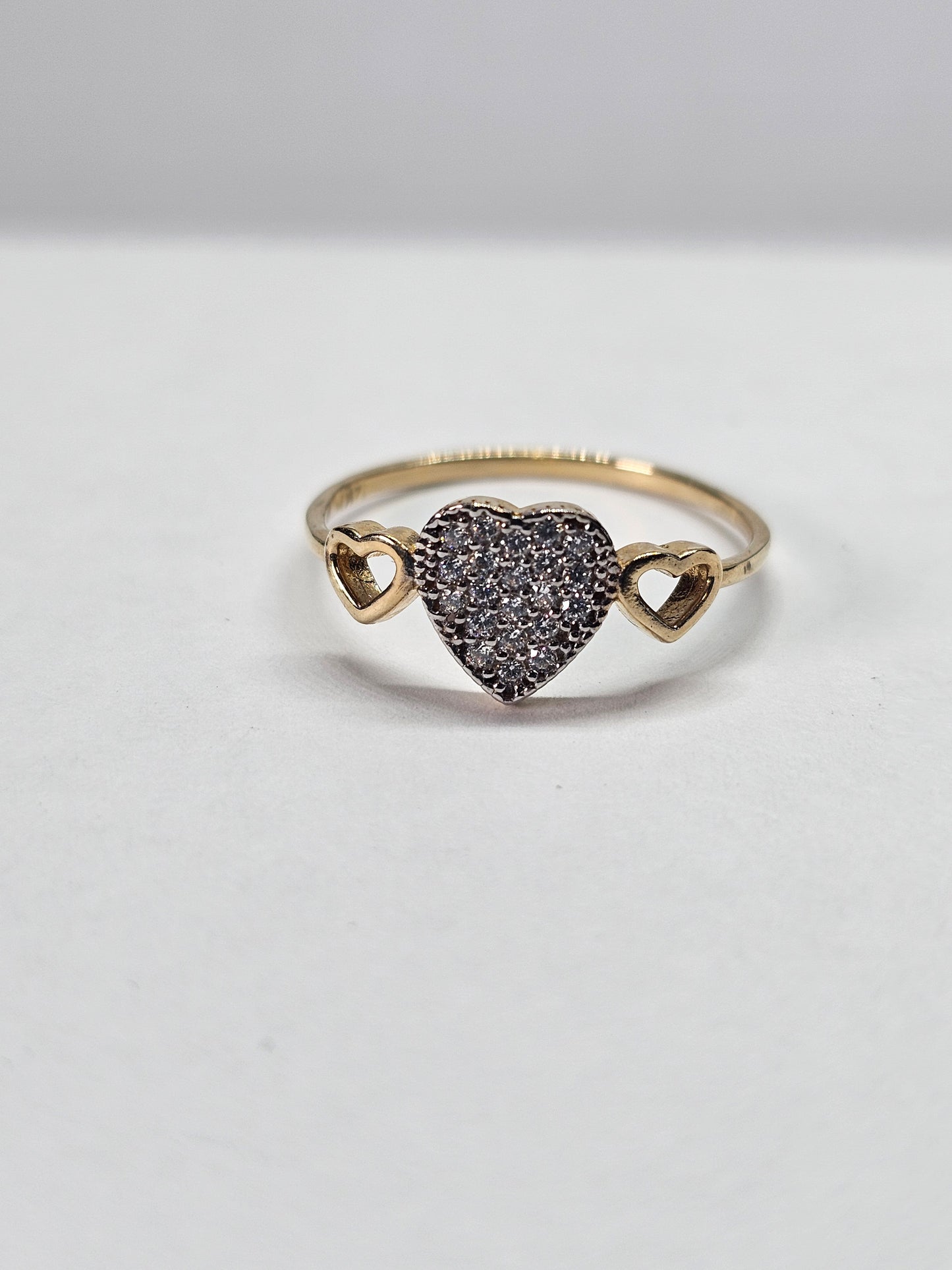 Anillo corazón 14k