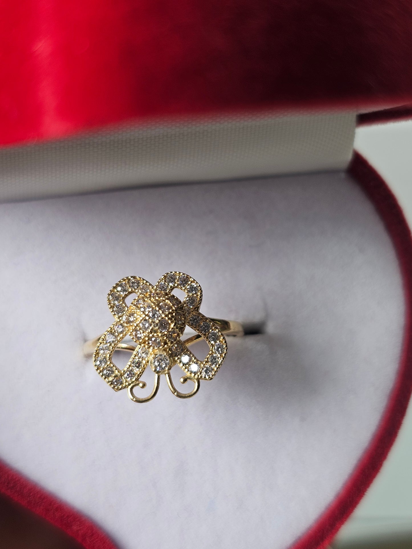 Anillo Giratorio mariposa 14k