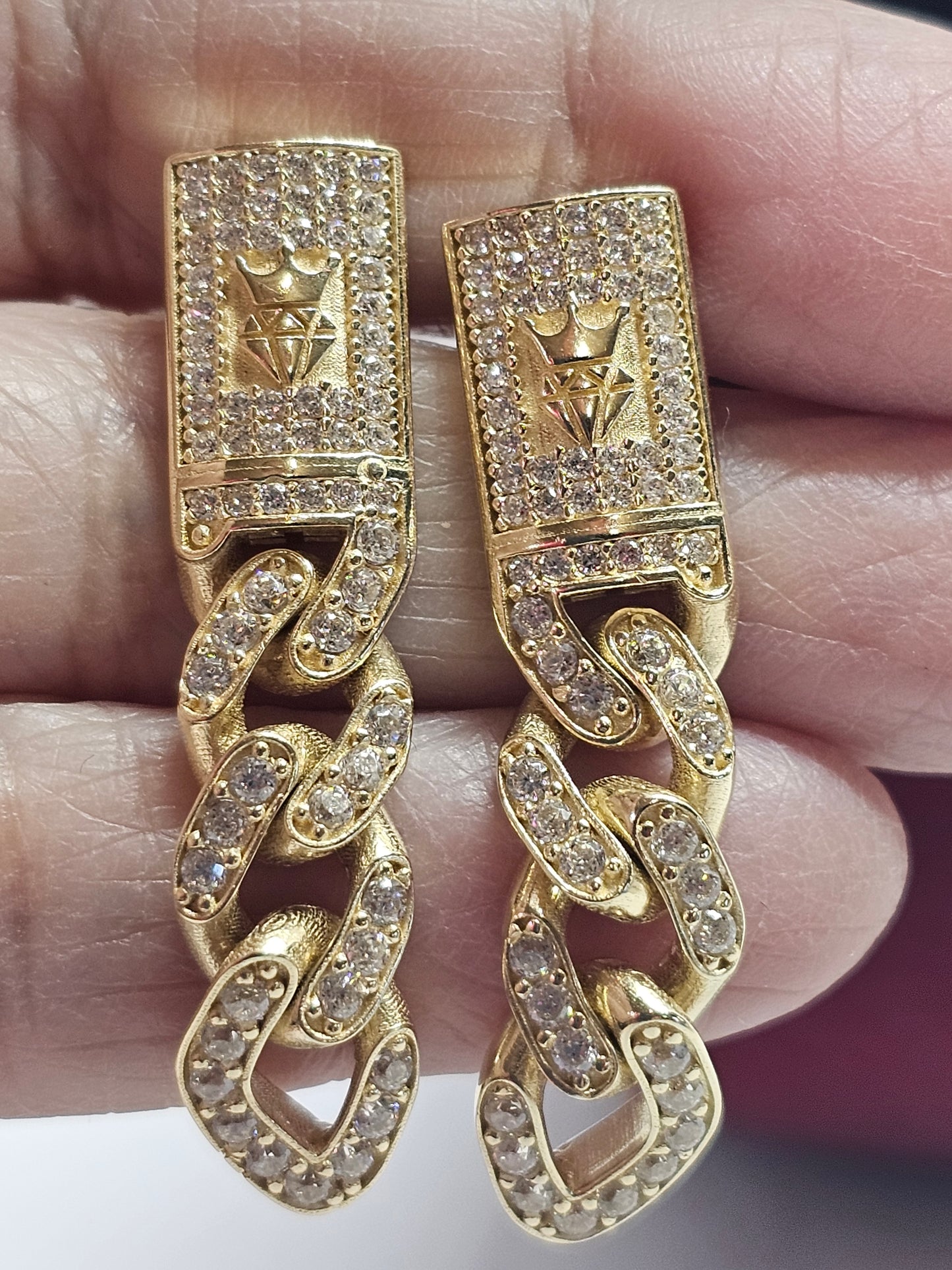 Aretes Colgantes 14k Oro