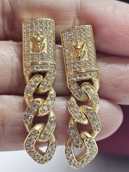Aretes Colgantes 14k Oro