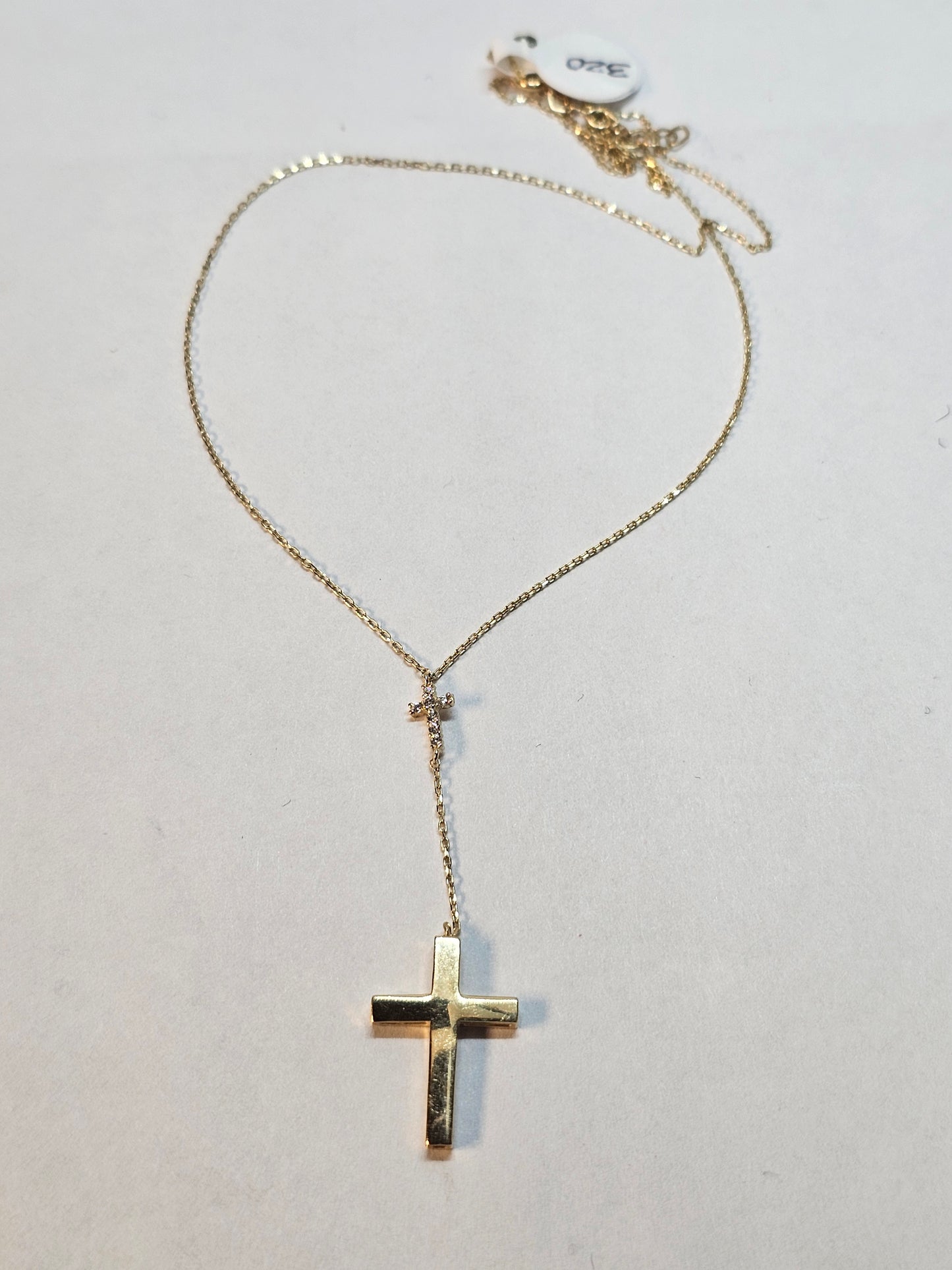 Gargantilla cruz 14k oro