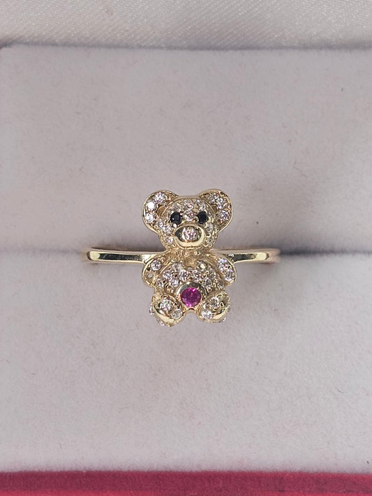 14k Gold Bear Ring #6.5 - Anillo De Osito 14k oro Solido #6.5
