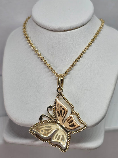 Set Dige Mariposa y Cadena 14k