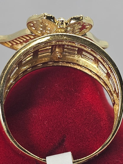 14K Gold Butterfly Princess Ring - Anillo Mariposa 14k Oro solido