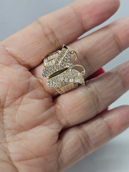 14K Gold Butterfly Princess Ring - Anillo Mariposa 14k Oro solido