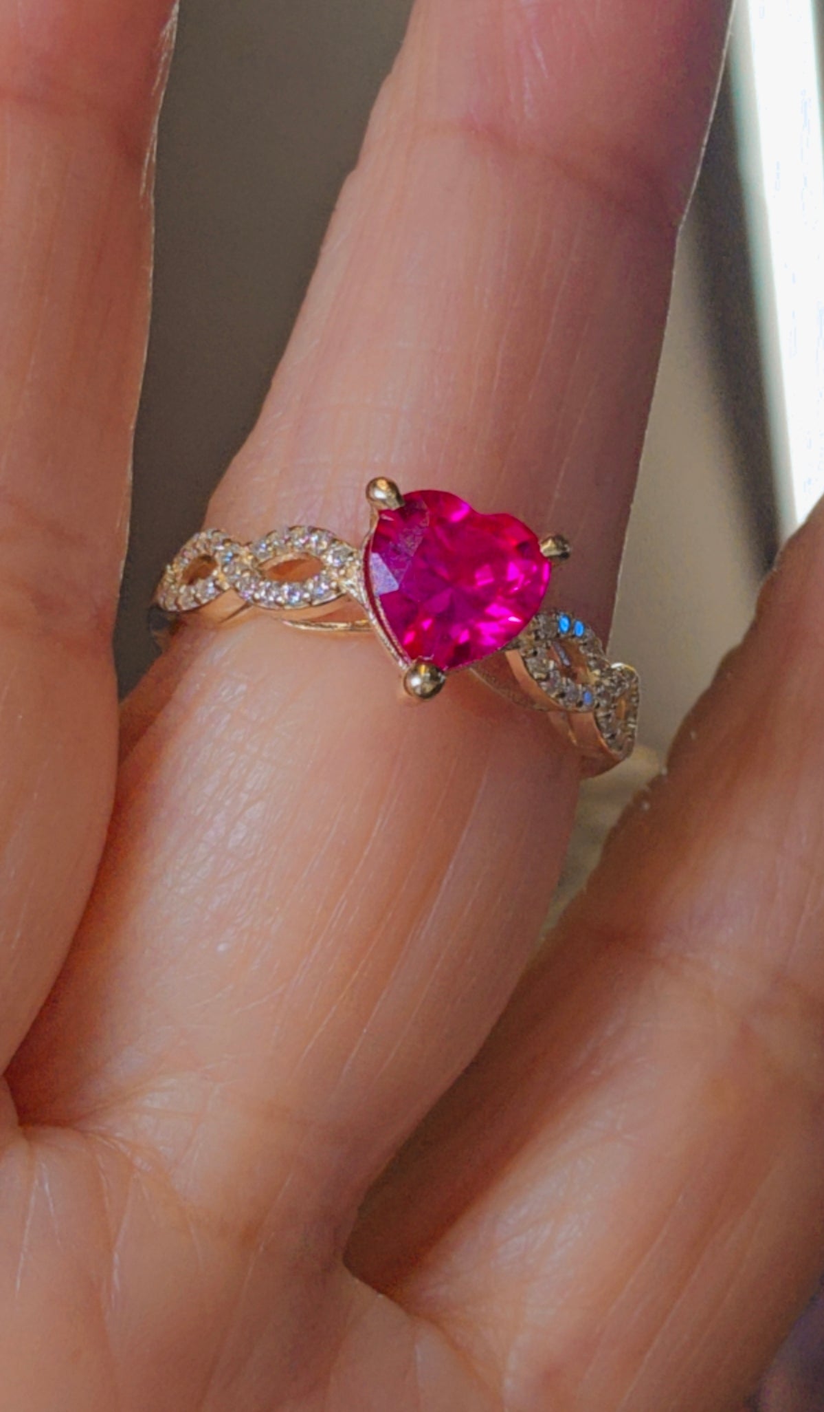 Anillo Corazón Infinito 14K