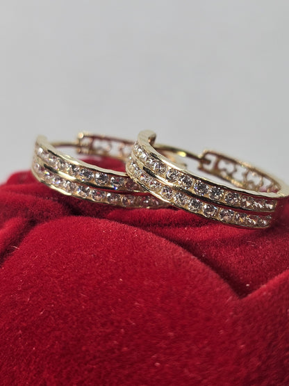 Argollas 14k Cz