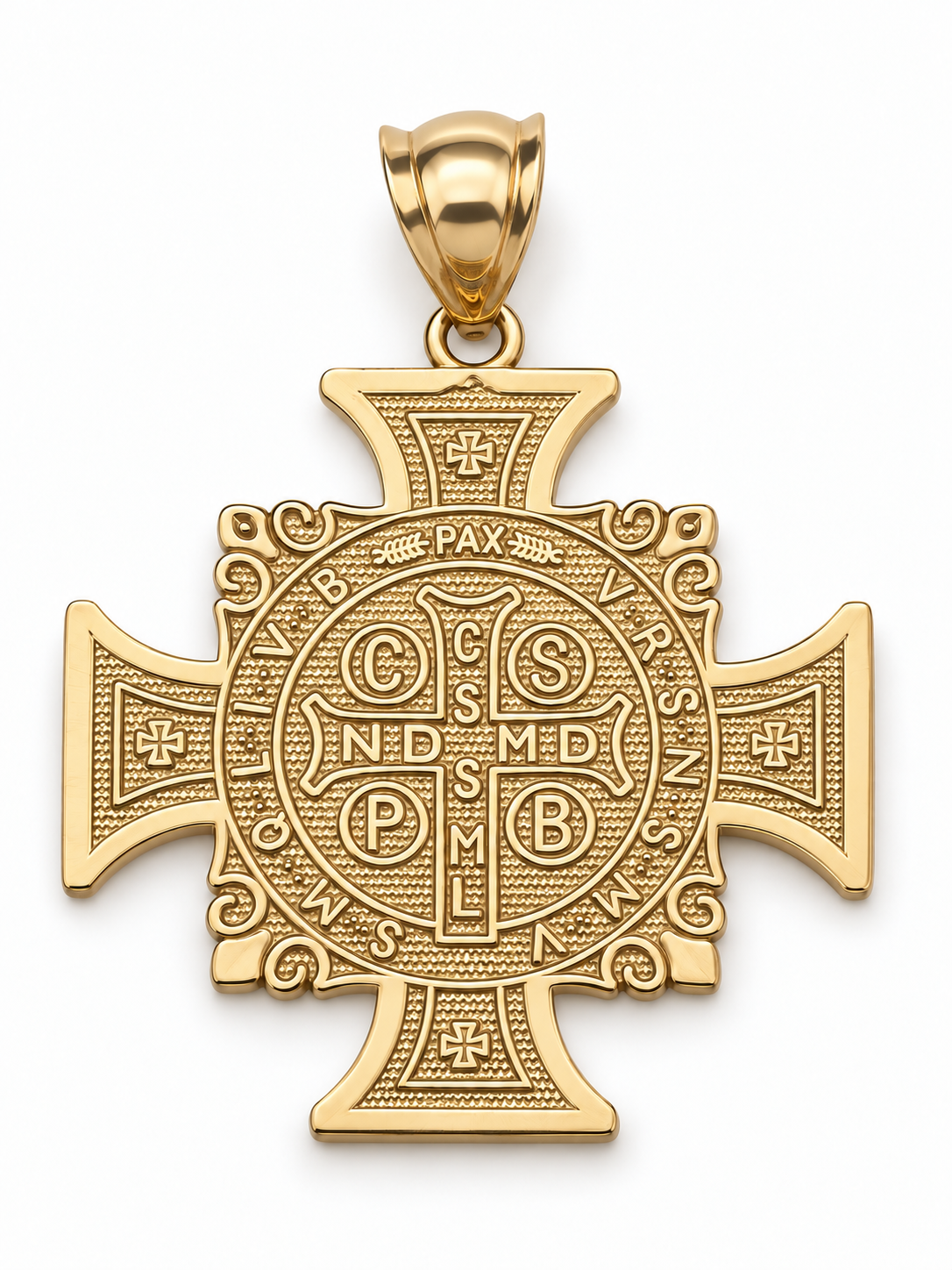 ✨ Cruz de San Benito en Oro 10K – Protección, Fe y Elegancia