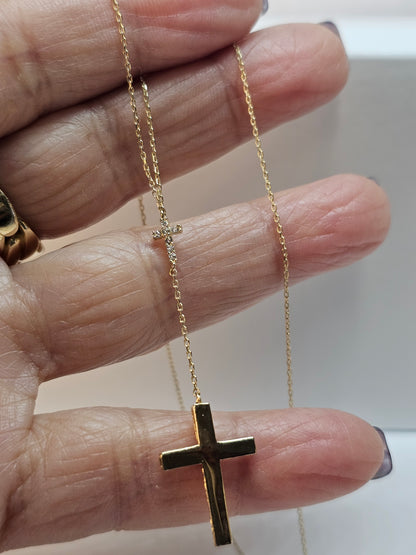 Gargantilla Cruz 14k oro