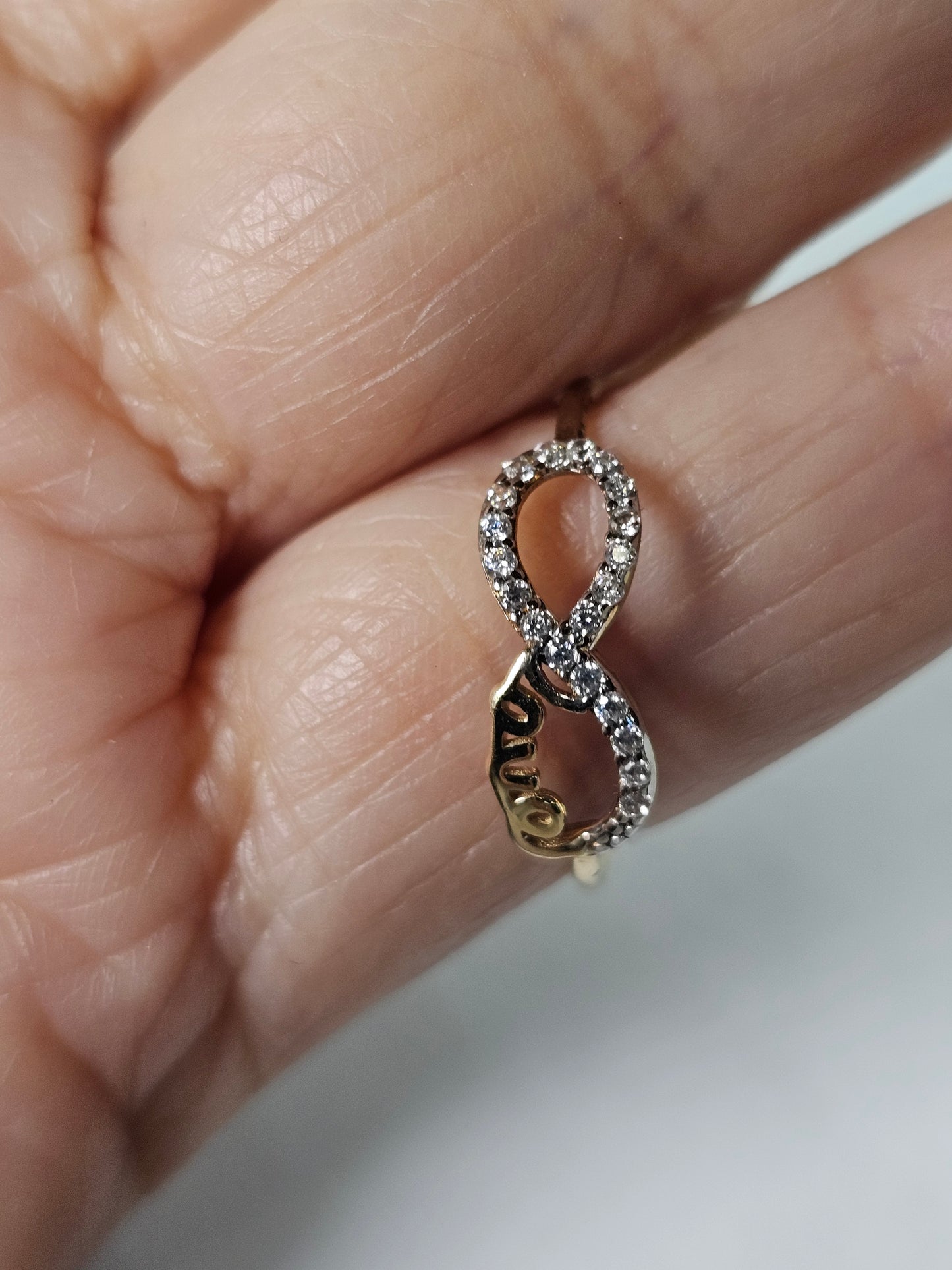 Anillo Love con Infinito de 14k