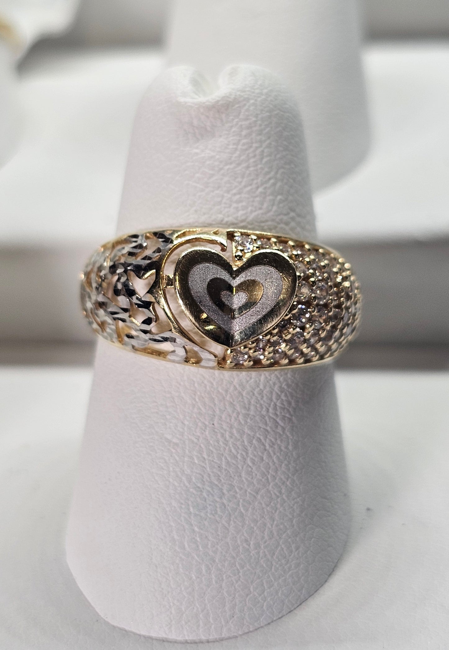 Anillo corazon 14k