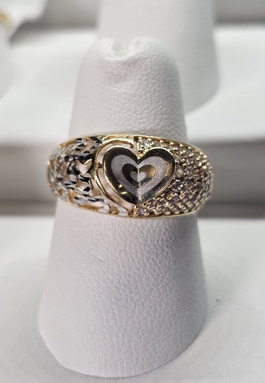 Anillo corazon 14k