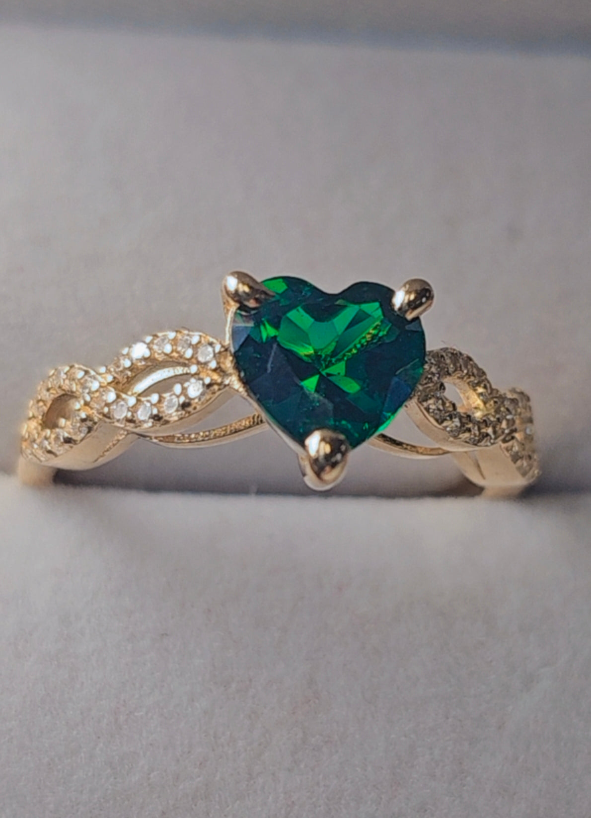 Anillo Corazón infinito CZ 14K