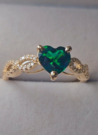 Anillo Corazón infinito CZ 14K