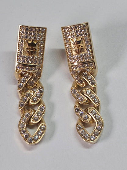Aretes Colgantes 14k Oro