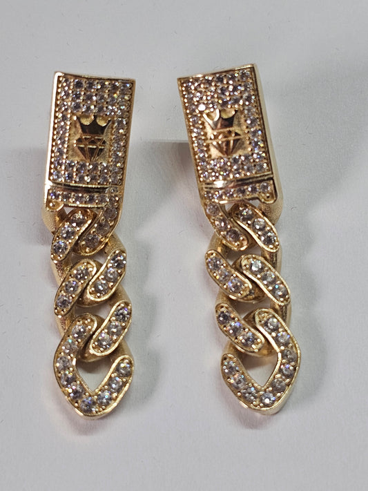 Aretes Colgantes 14k Oro