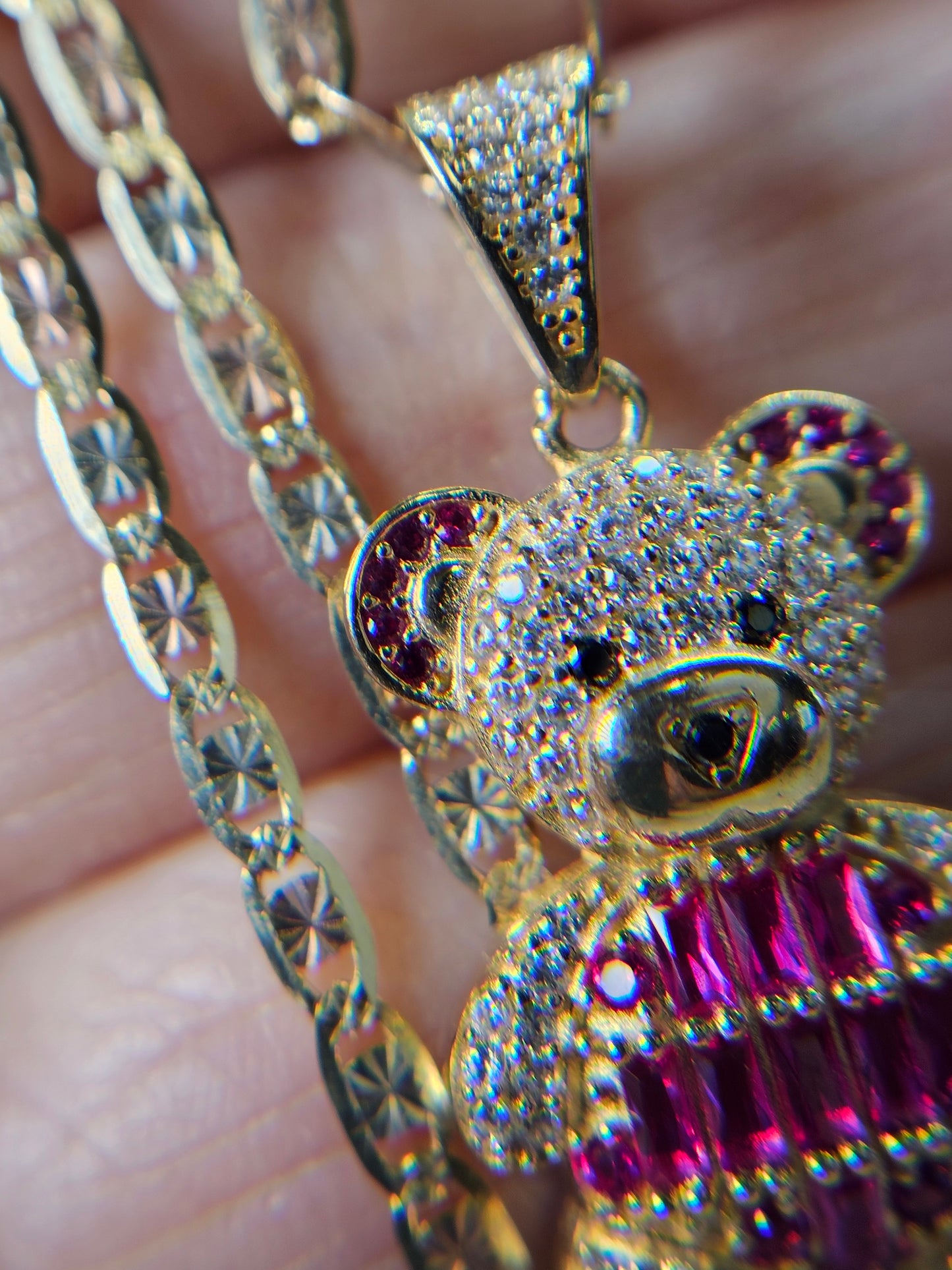 Set cadena y dige Oso 14k