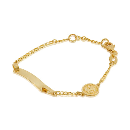 14K Gold Saint Benedict Bracelet for Child - Brazalete para Niño 14k Oro